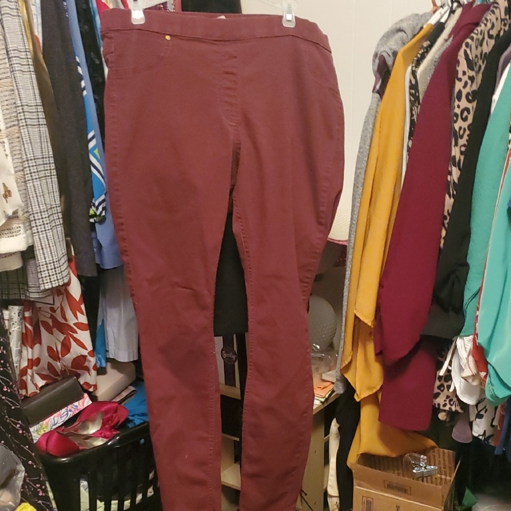 H&M Burgundy Women's Skinny Pants